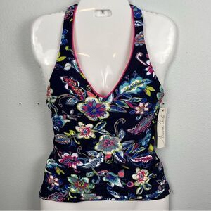 NWT Anne Cole Floral Tankini Top Size XS